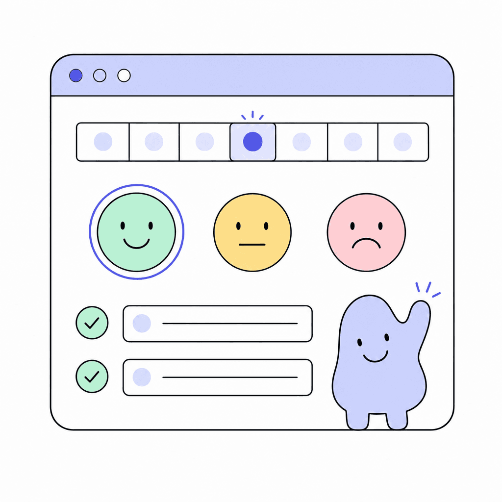 Check-in room illustration