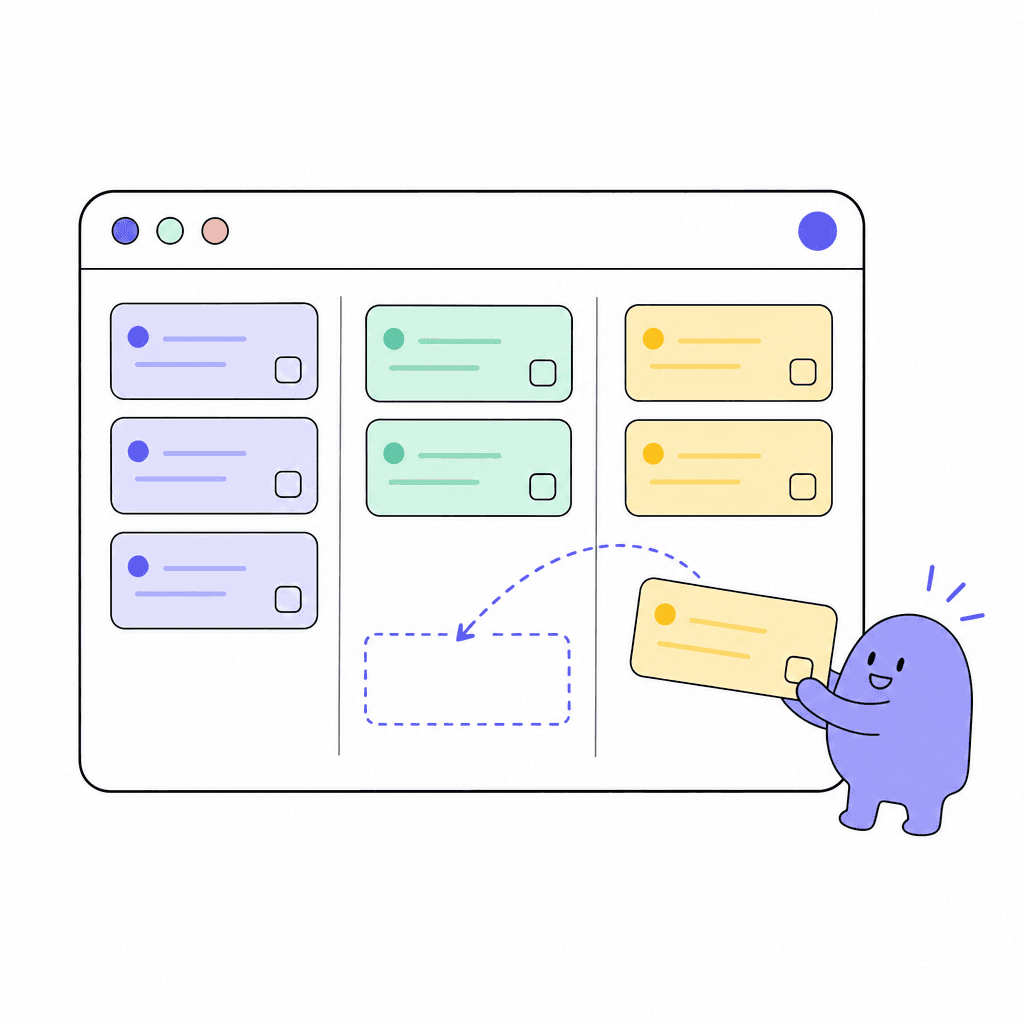 Kanban Board room illustration