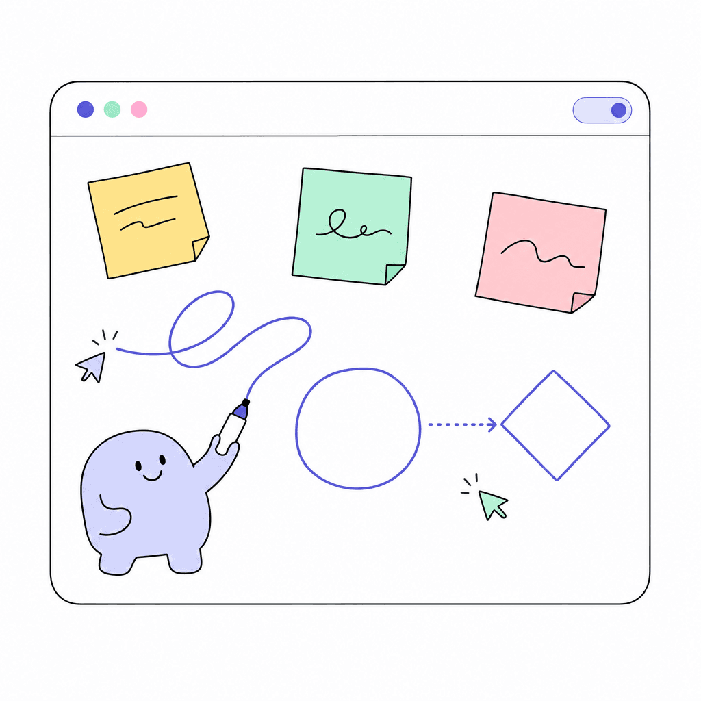 Whiteboard room illustration